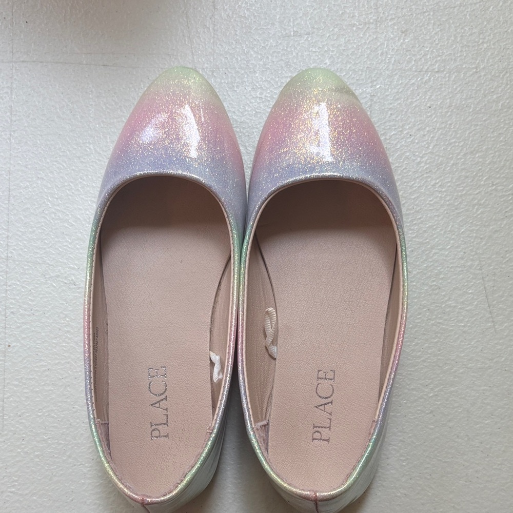 Place Women's Pastel Glitter Flats